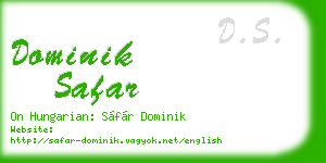 dominik safar business card